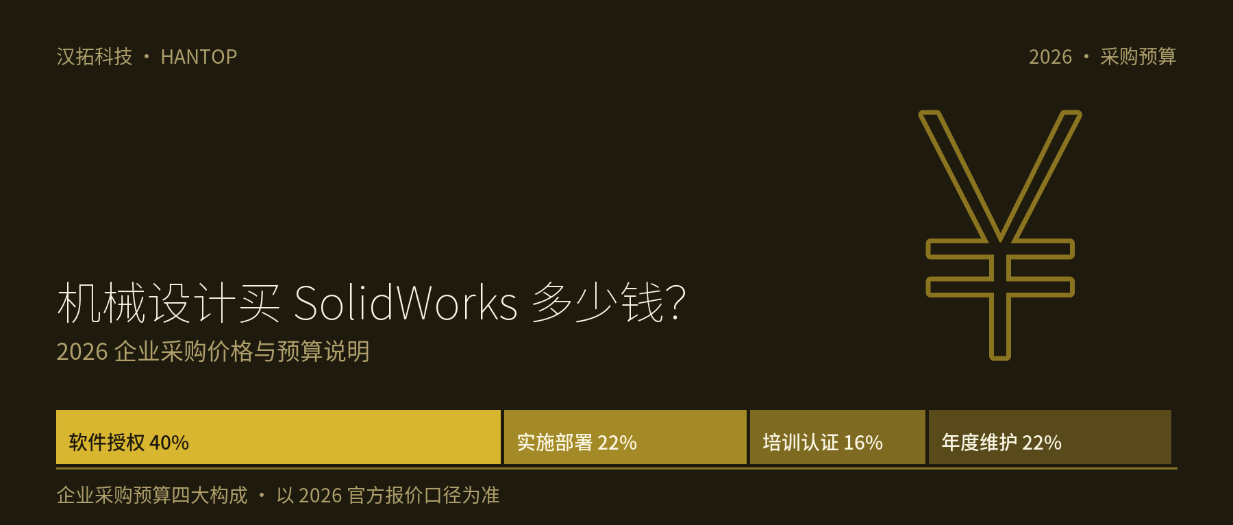 机械设计买 SolidWorks 多少钱？2026 企业采购价格与预算说明
